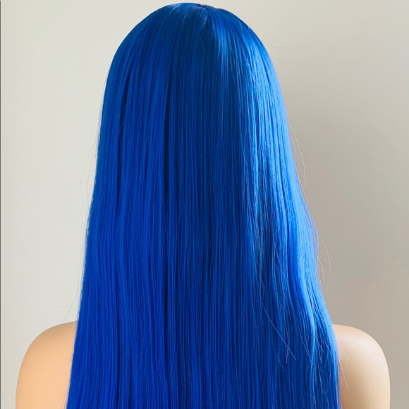 Royal Blue “Put On & Go” Synthetic Event Wig with Bangs 💙 NO FURTHER DISCOUNT - Picture 16 of 16